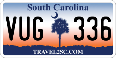 SC license plate VUG336