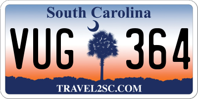 SC license plate VUG364