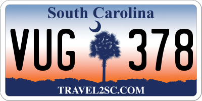 SC license plate VUG378