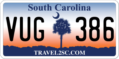 SC license plate VUG386