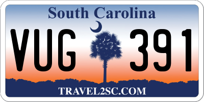SC license plate VUG391