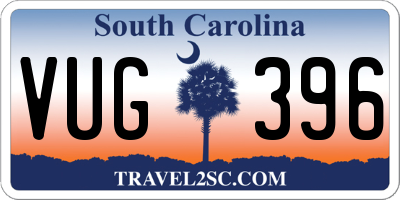 SC license plate VUG396