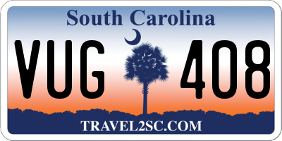 SC license plate VUG408