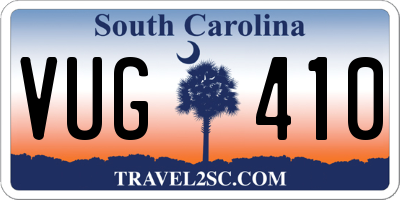SC license plate VUG410