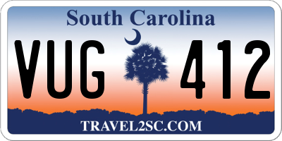 SC license plate VUG412