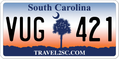 SC license plate VUG421