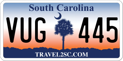SC license plate VUG445