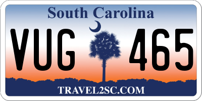 SC license plate VUG465