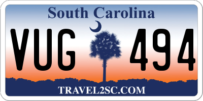 SC license plate VUG494