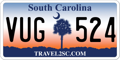 SC license plate VUG524