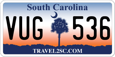 SC license plate VUG536
