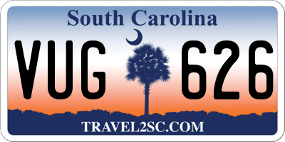 SC license plate VUG626