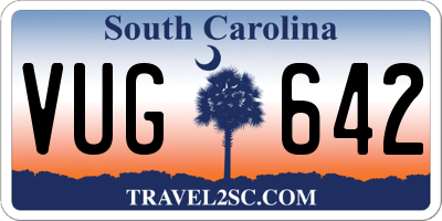 SC license plate VUG642
