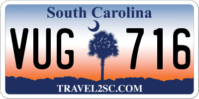 SC license plate VUG716