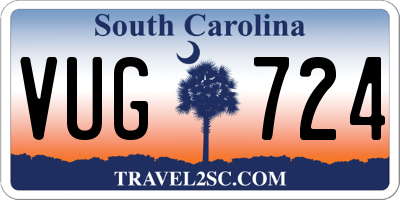 SC license plate VUG724