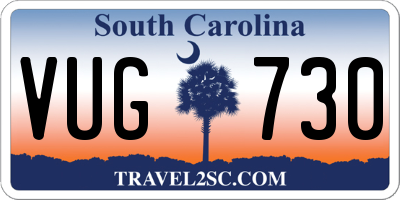 SC license plate VUG730