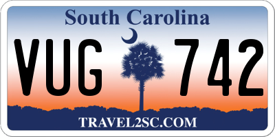 SC license plate VUG742
