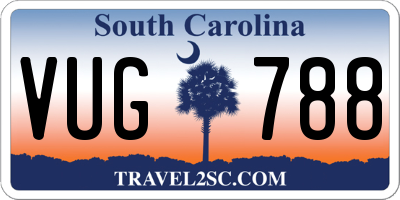 SC license plate VUG788