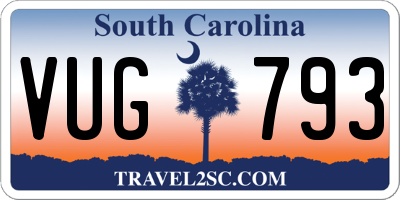 SC license plate VUG793