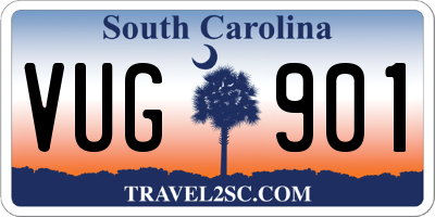SC license plate VUG901