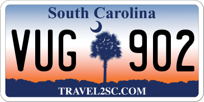 SC license plate VUG902