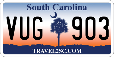 SC license plate VUG903