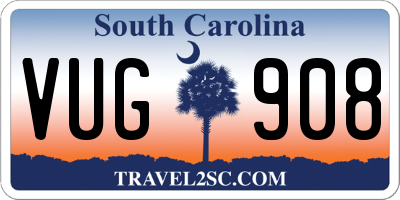 SC license plate VUG908