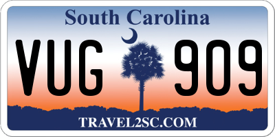 SC license plate VUG909