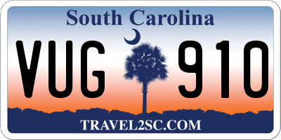 SC license plate VUG910