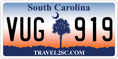 SC license plate VUG919