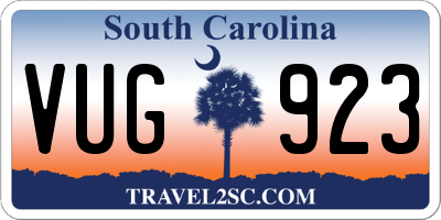 SC license plate VUG923