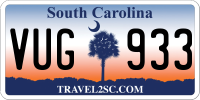 SC license plate VUG933