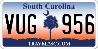 SC license plate VUG956
