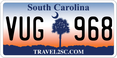 SC license plate VUG968
