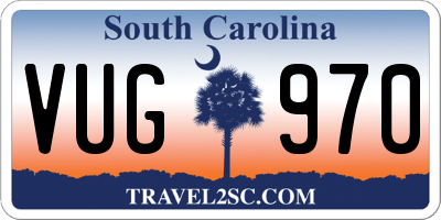 SC license plate VUG970