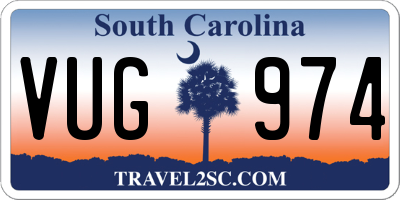 SC license plate VUG974