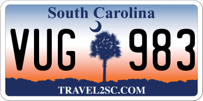 SC license plate VUG983