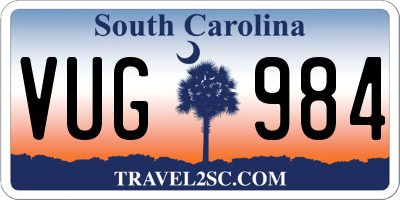 SC license plate VUG984