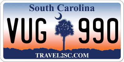 SC license plate VUG990