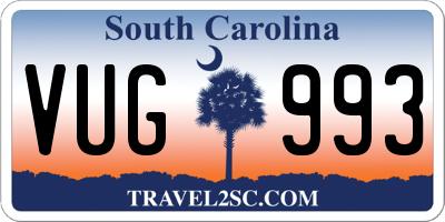 SC license plate VUG993