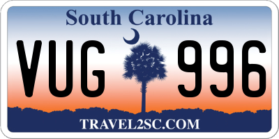 SC license plate VUG996