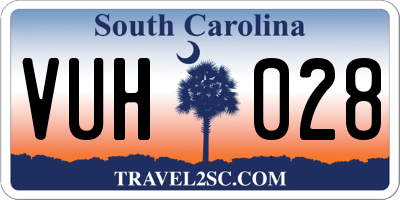 SC license plate VUH028