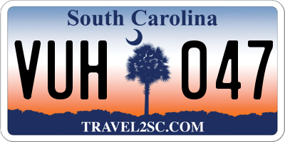 SC license plate VUH047