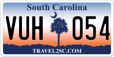 SC license plate VUH054