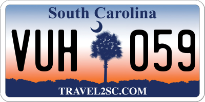SC license plate VUH059