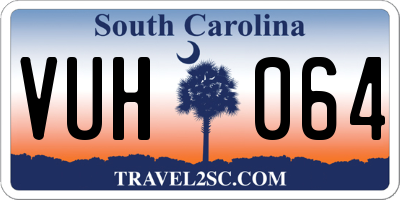 SC license plate VUH064