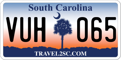 SC license plate VUH065