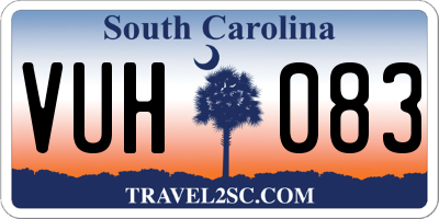 SC license plate VUH083