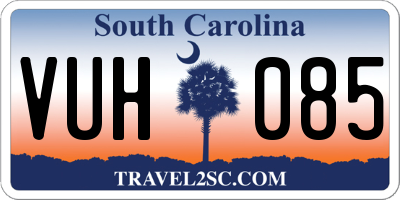 SC license plate VUH085