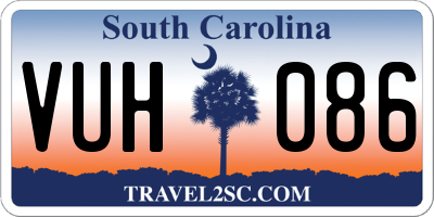 SC license plate VUH086